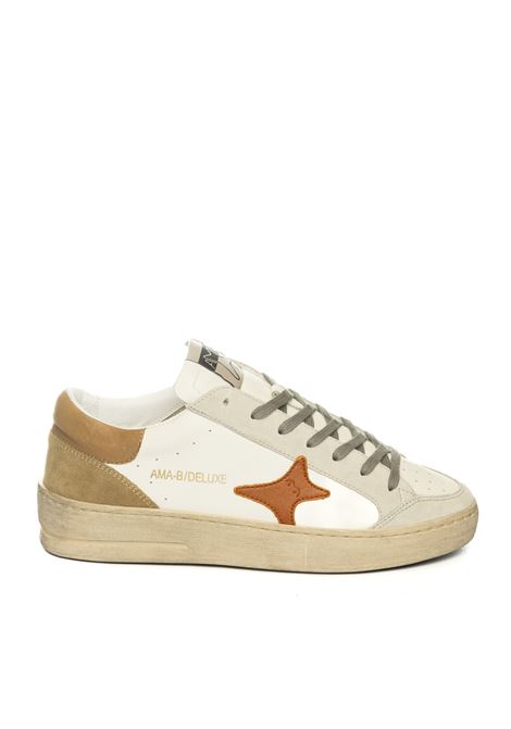 White/tan 4066 slam sneaker AMA BRAND DELUXE | 4066SLAM-BIA/CUOIO